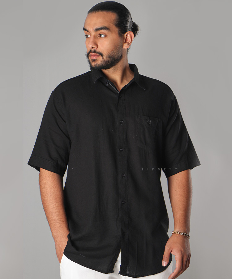 پیراهن آستین کوتاه مردانه کنفی 4408