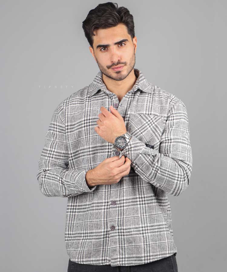                                                                       طوسی روشن طوسی تیره سبز سورمه ای پیراهن آستین بلند فیت 2466  - تصویر 9