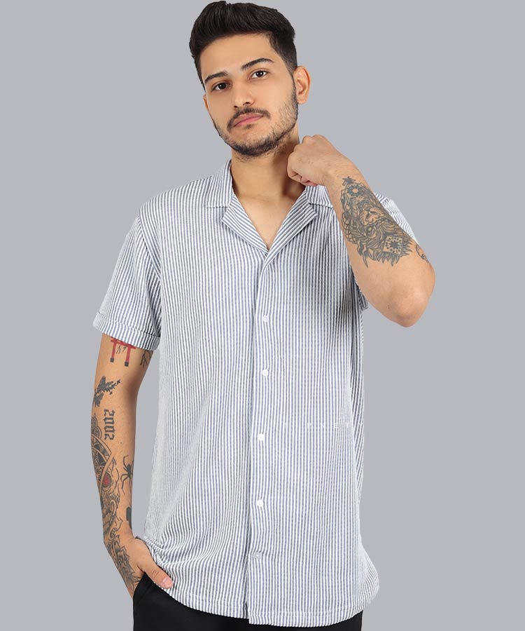 پیراهن یقه انگلیسی مردانه برند مراکش 1679