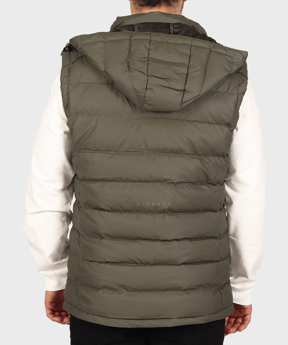                     استخوانی خاکی سبز مشکی زمستانه پافر 7022  - تصویر 23