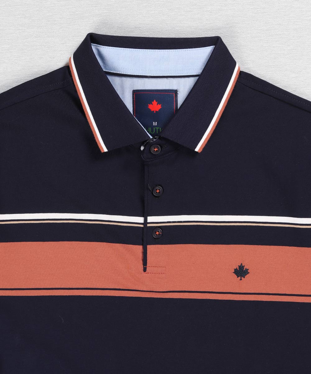 سبز آبی طوسی مسی تیشرت یقه دار 7408  - تصویر 10