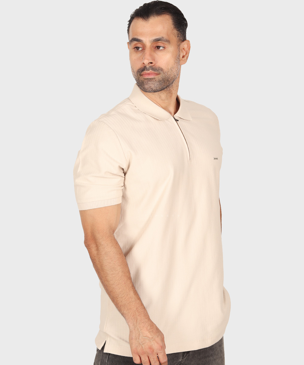             سبز کرم تیشرت یقه دار 0592  - تصویر 9