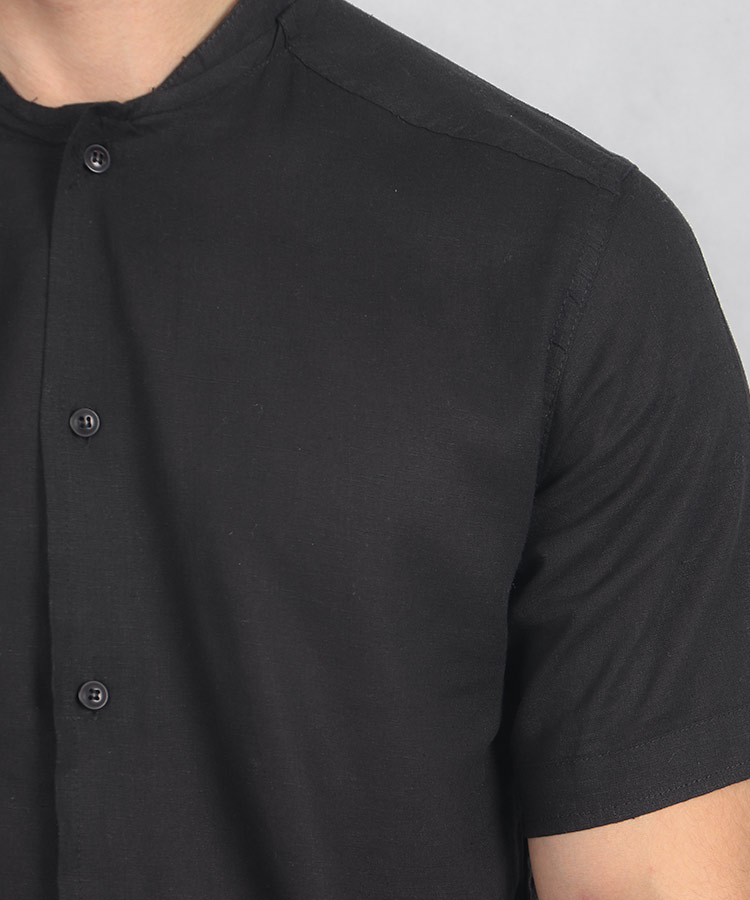                                                                                                                               مشکی صدری آبی روشن استخوانی خاکی شیری پیراهن آستین کوتاه فیت 1871  - تصویر 10