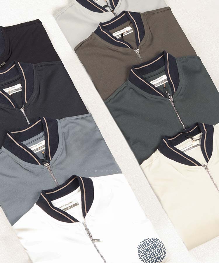 تیشرت لش نیم زیپ و طرح دار 4201