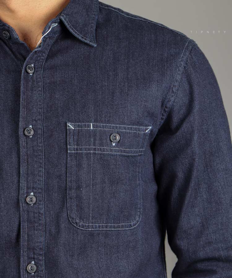                             سورمه ای پیراهن آستین بلند فیت 4139  - تصویر 5