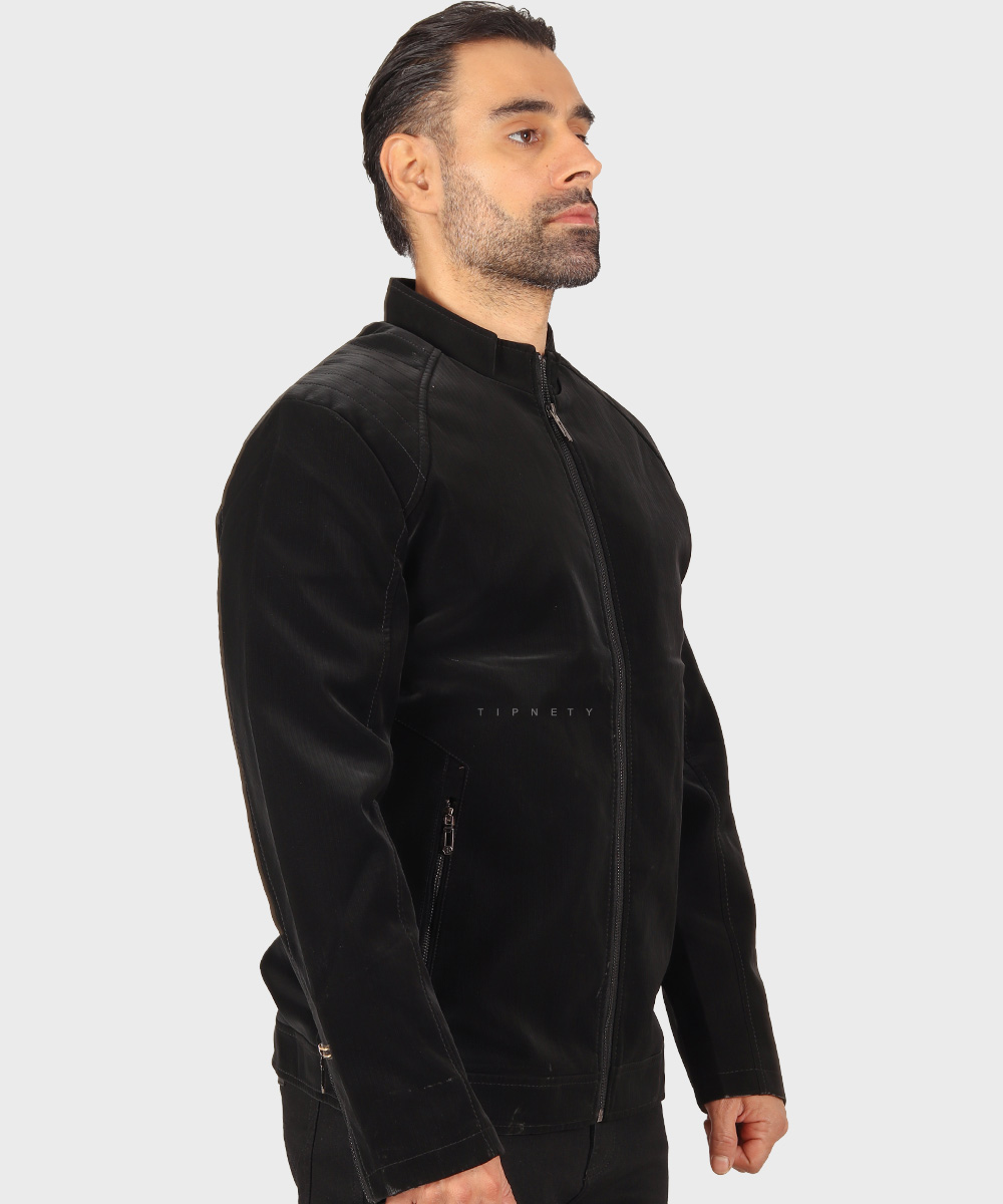                 سبز کرم مشکی زمستانه کت چرم 6015  - تصویر 14