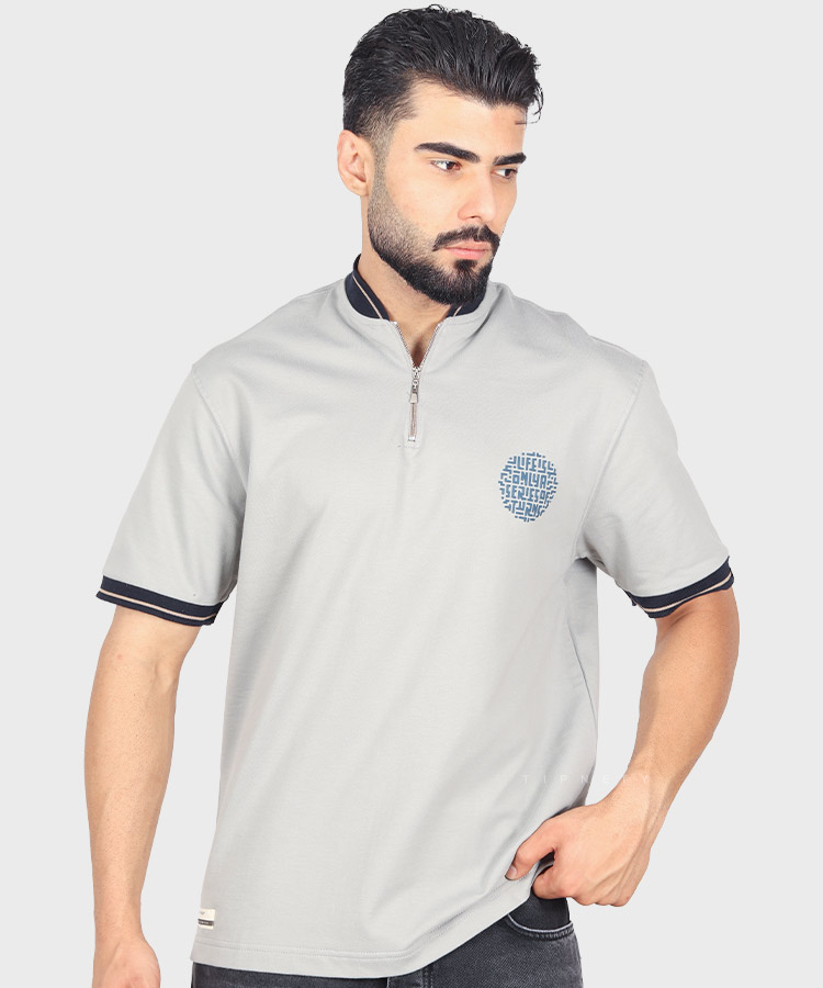                       لجنی مشکی یشمی طوسی روشن سورمه ای استخوانی سفید دودی تیشرت لش 4201  - تصویر 6