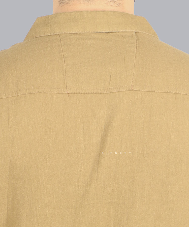                                                                                                 طوسی تیره خردلی خاکی سبز شارپ فرمی پیراهن لش 0207  - تصویر 7