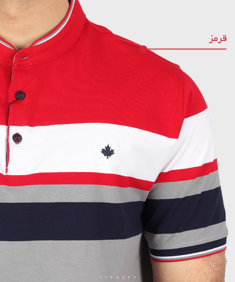                                                                                 خاکی طوسی قرمز خردلی تیشرت یقه دار 7824  - تصویر 6