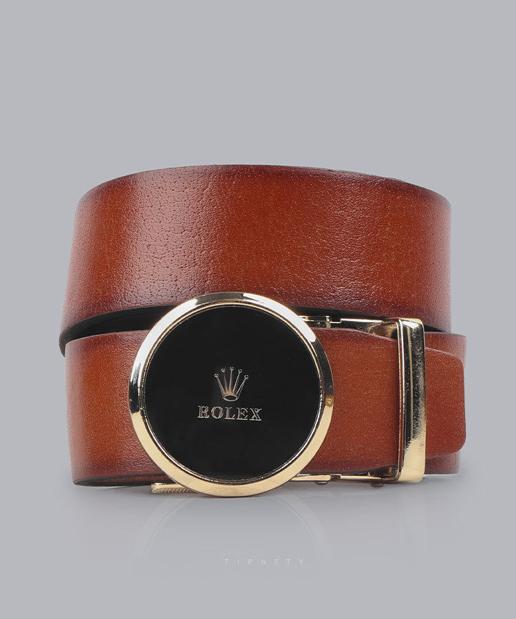 کمربند ریلی مردانه قهوه ای rolex کد 3235