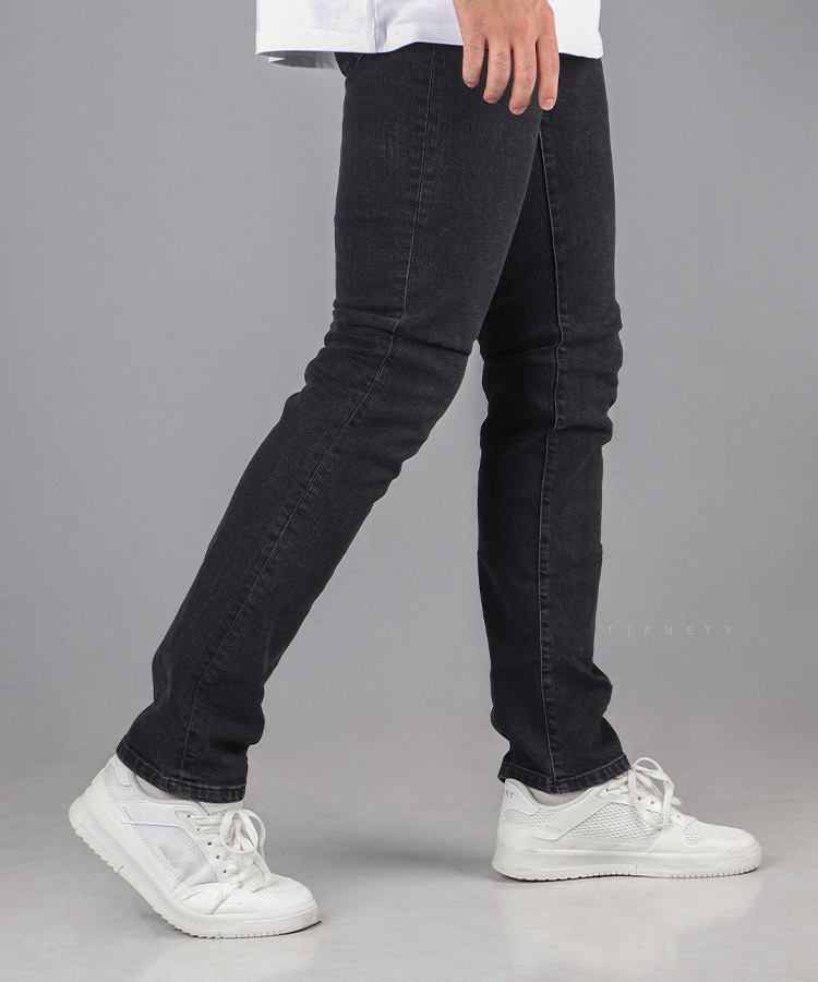 شلوار جین اسلیم مردانه ذغالی 5048