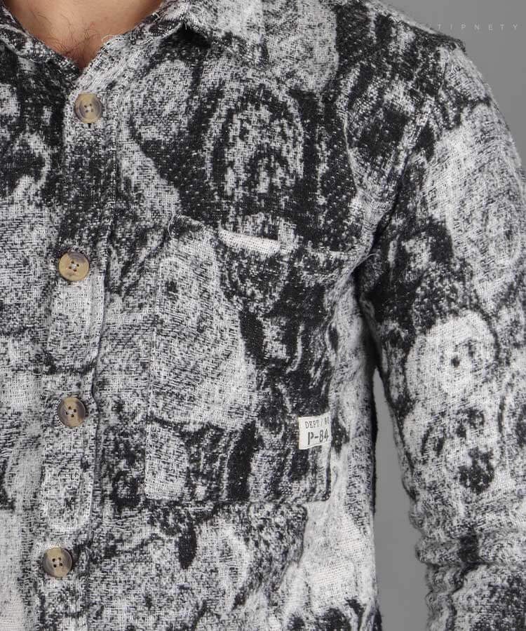                                                                                         کرم سورمه ای مشکی پاییزه پیراهن 0843  - تصویر 6