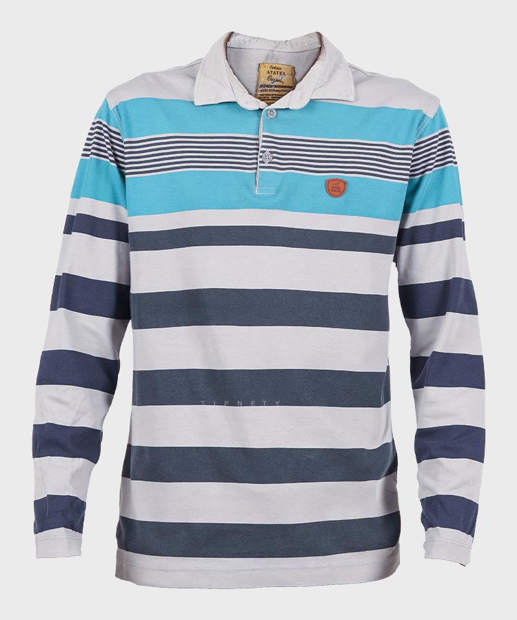 تیشرت یقه دار مردانه آستین بلند 1390