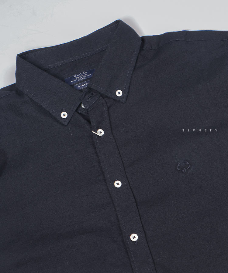                                                                                                             مشکی سورمه ای آبی سفید پیراهن آستین کوتاه فیت 5340  - تصویر 10