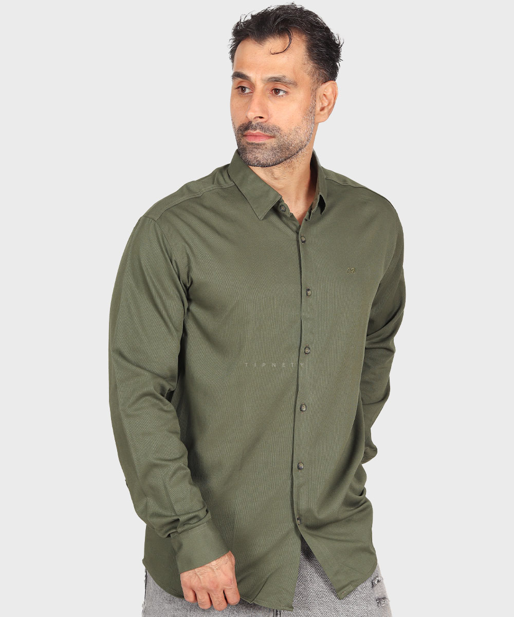                                                                   یشمی لجنی طوسی تیره نفتی خاکی مشکی سفید فیروزه ای طوسی روشن سورمه ای پیراهن آستین بلند فیت 0126  - تصویر 10