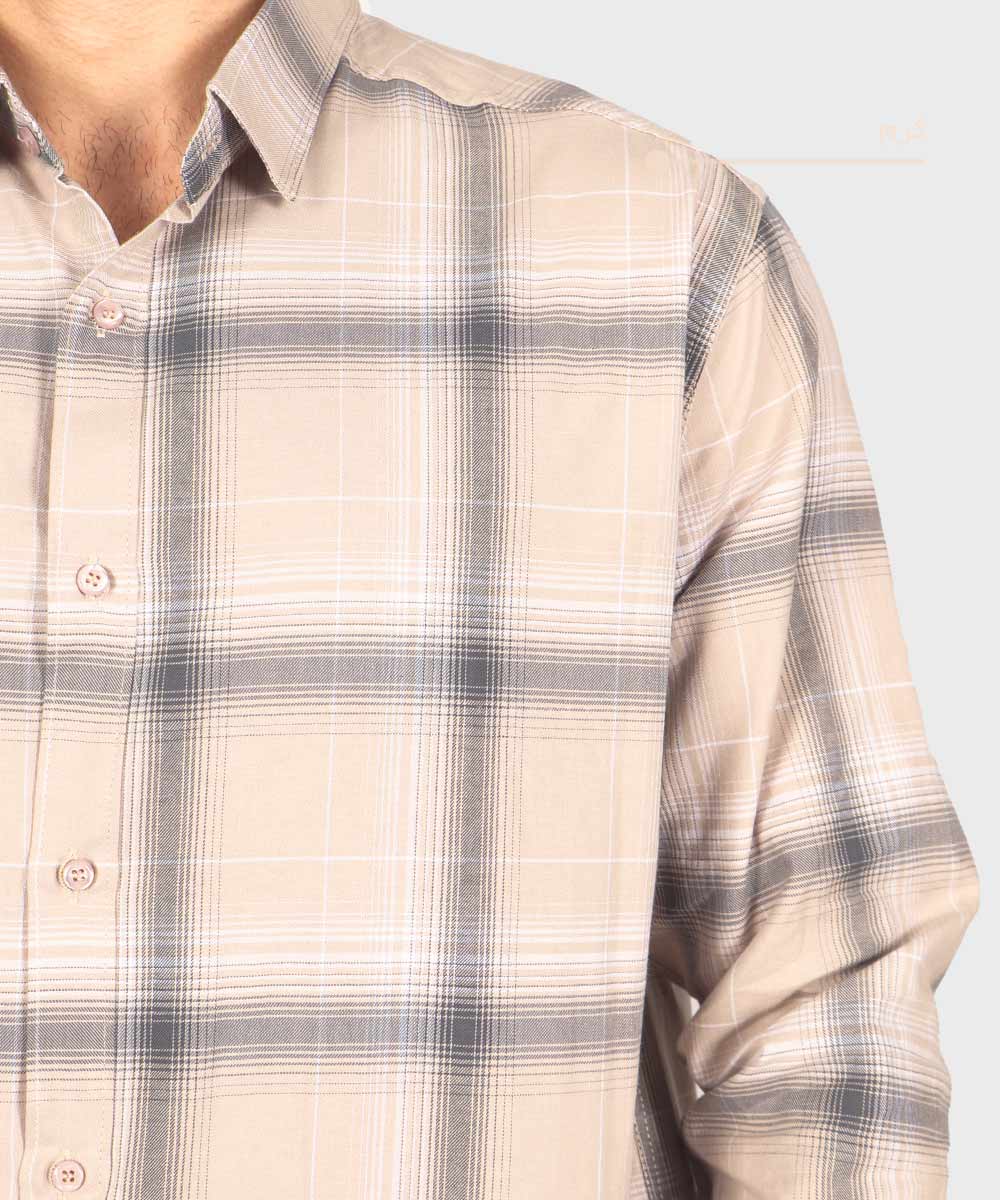                                                                                                                                 سورمه ای طوسی تیره طوسی روشن سبز کرم پیراهن آستین بلند فیت 0324  - تصویر 7