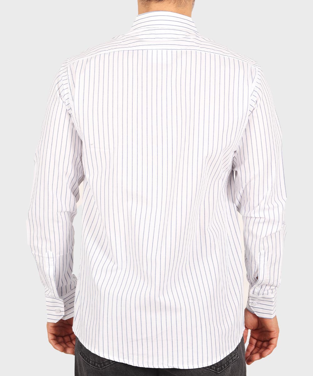                               طوسی دودی سفید آبی روشن پیراهن آستین بلند فیت 0346  - تصویر 16