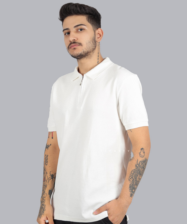                                                                                 قهوه ای کرم سفید تیشرت یقه دار 3222  - تصویر 3