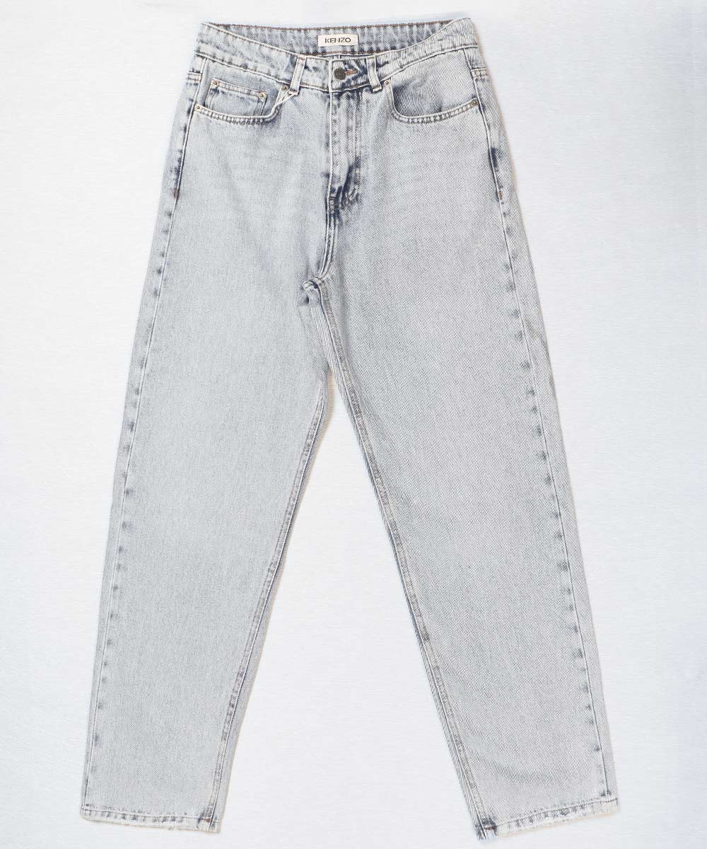 شلوار جین نیم بگ مردانه آبی روشن 3512