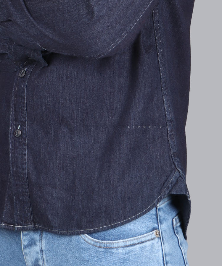                             سورمه ای پیراهن آستین بلند فیت 4139  - تصویر 3