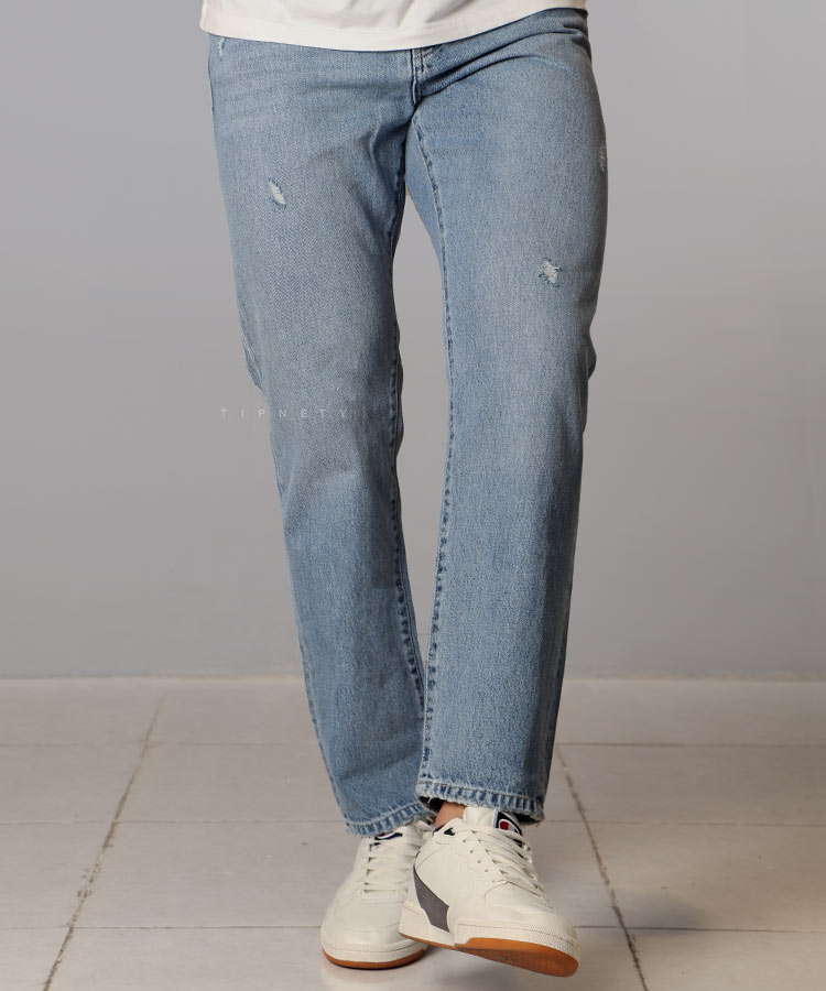 شلوار جین مام استایل مردانه زخمی 0583