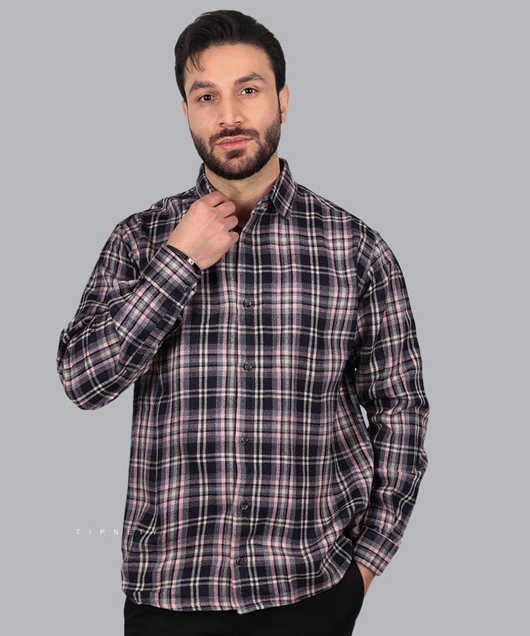 پیراهن مردانه پشمی و چهارخانه 0407