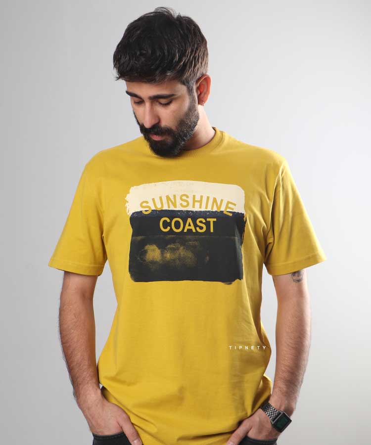                                                     طوسی خردلی زیتونی سفید تیشرت چاپی 1983  - تصویر 3