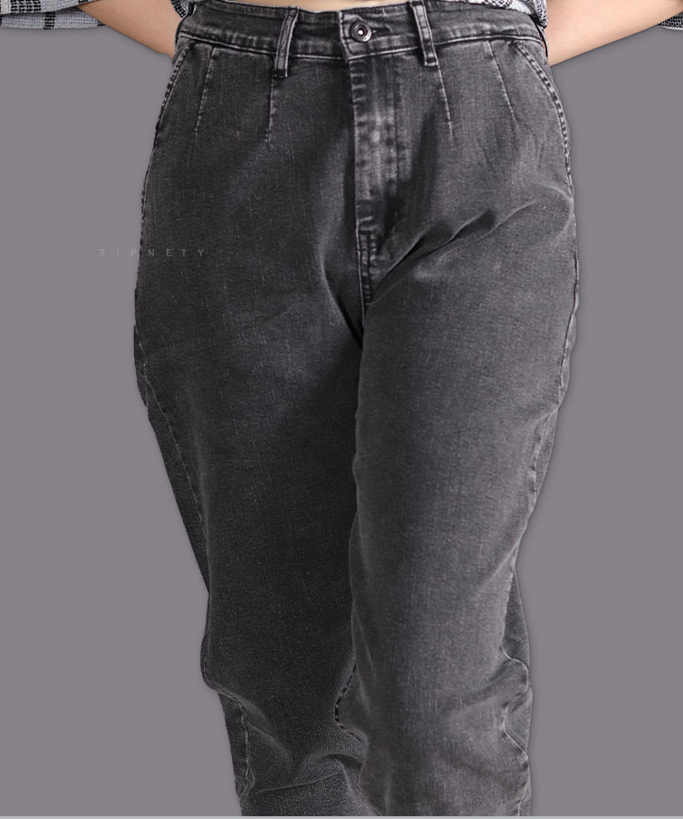 شلوار جین مام استایل مردانه دودی 0223