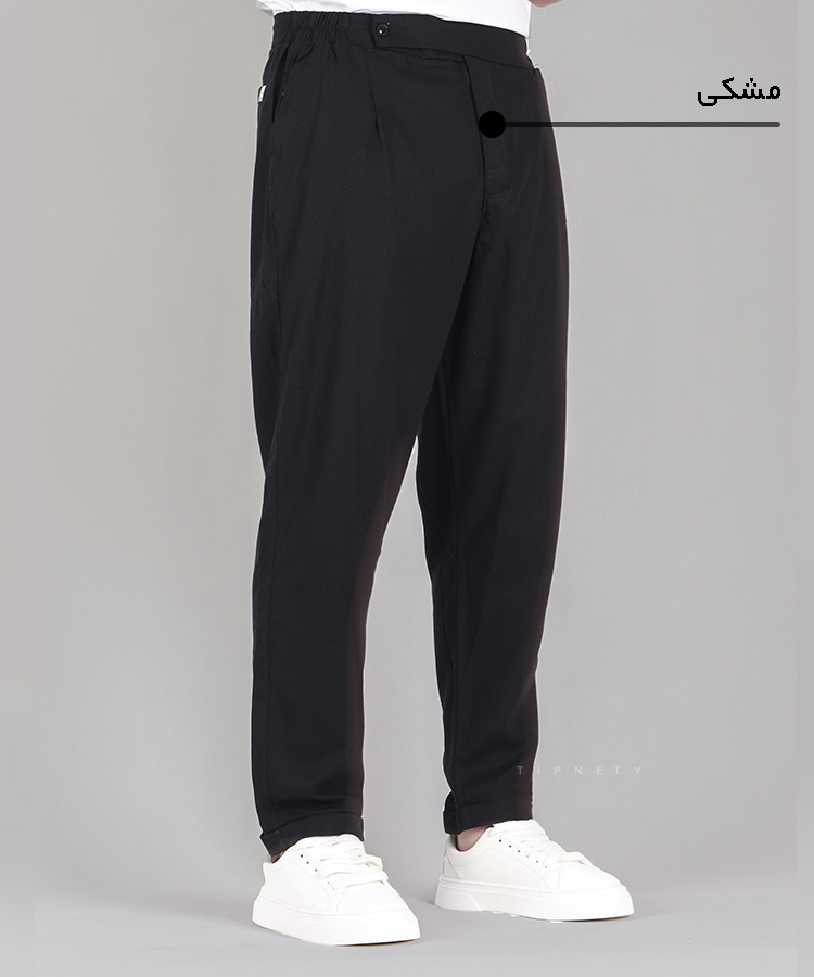                                                                                 استخوانی کرم خاکی مشکی شلوار پارچه ای مام استایل 2507  - تصویر 3