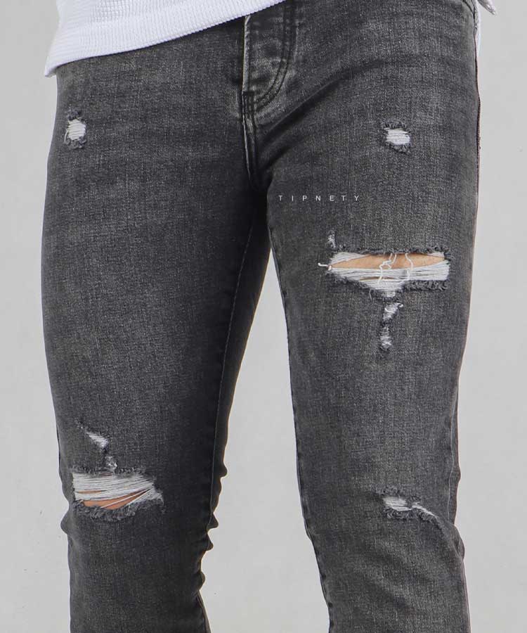                   روشن     ذغالی   روشن طوسی طوسی تیره دودی شلوار جین اسکینی 1058  - تصویر 3