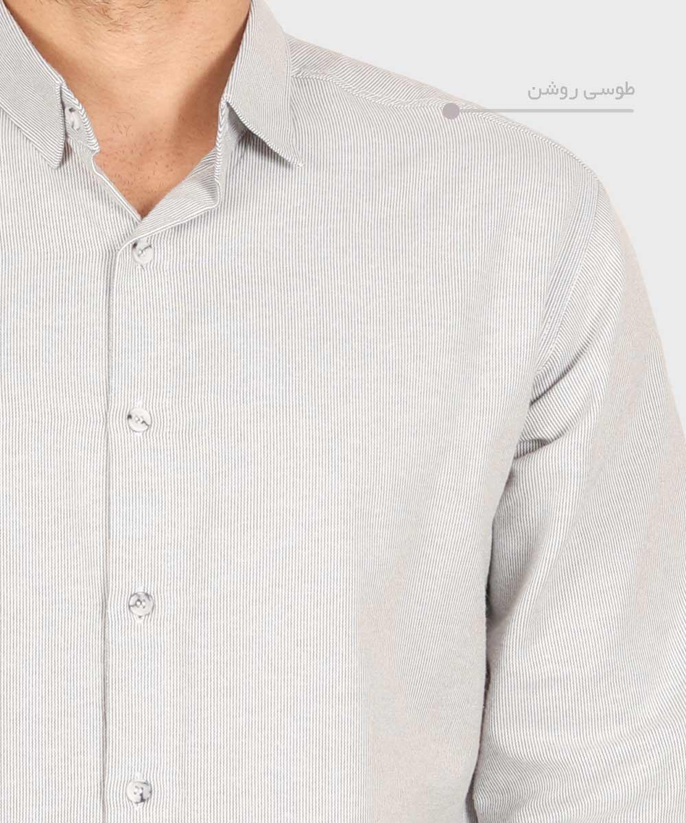         کرم آبی روشن طوسی روشن پاییزه پیراهن 0251  - تصویر 3