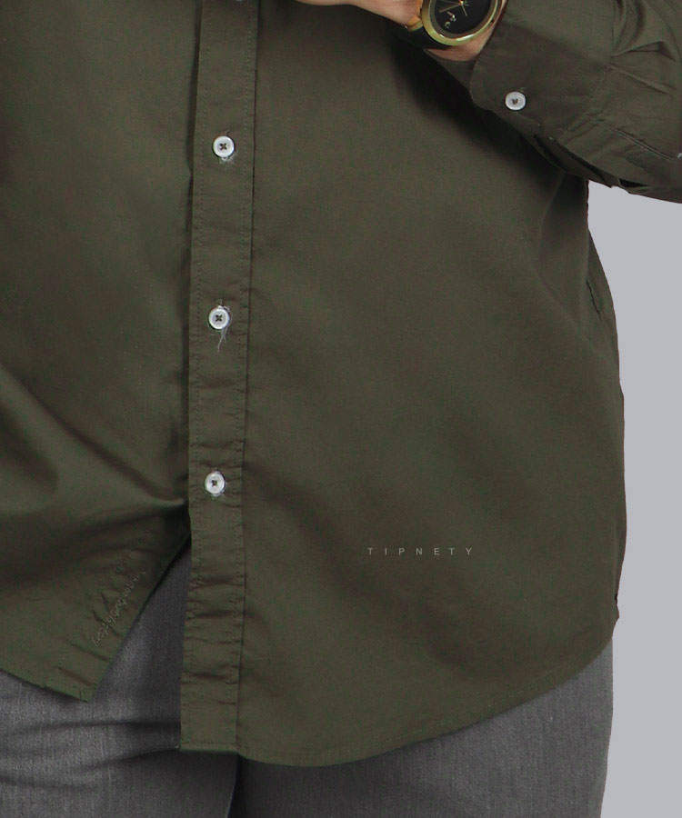                                                                                           سبز سورمه ای مشکی سفید پیراهن آستین بلند فیت 1619  - تصویر 4