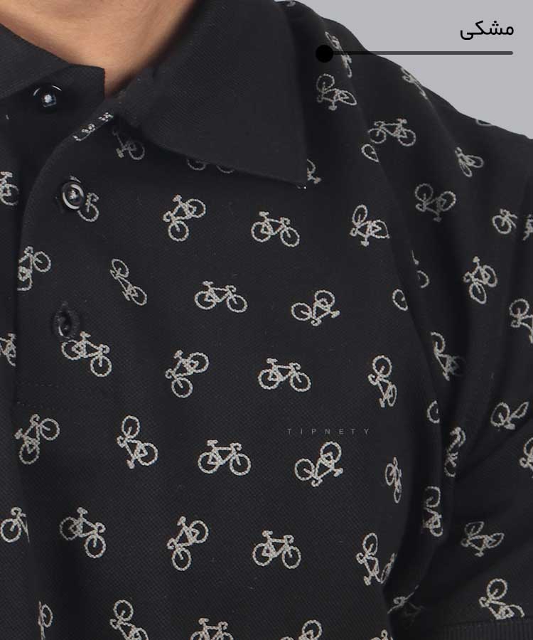                                                                                                                                                                         سورمه ای طوسی تیره فرمی خردلی مشکی تیشرت یقه دار 1551  - تصویر 9