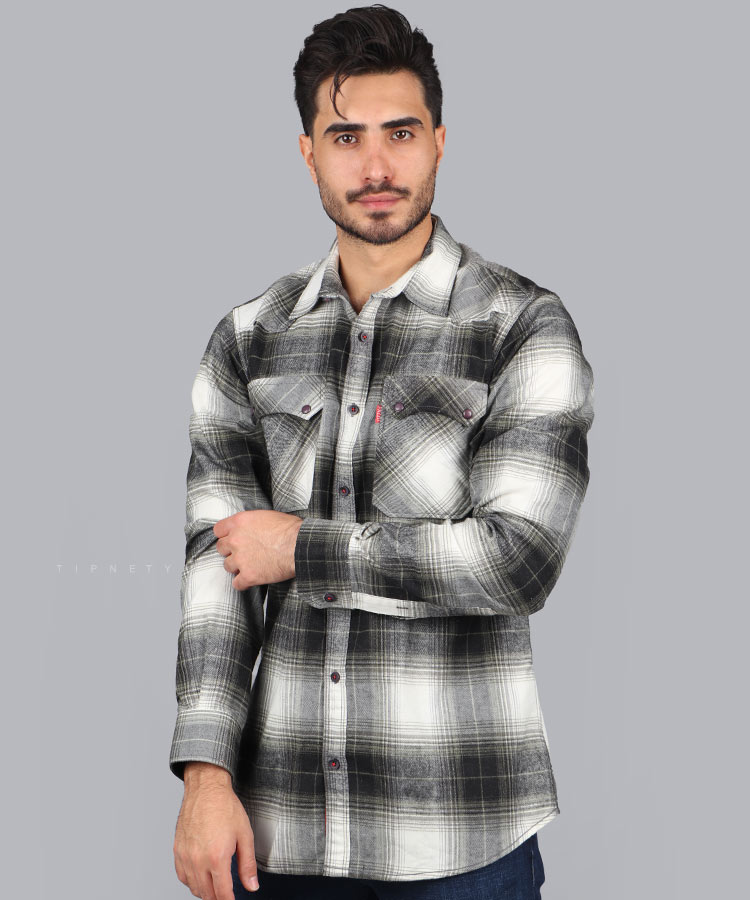 پیراهن مردانه پشمی و چهارخانه پاییزه 0781