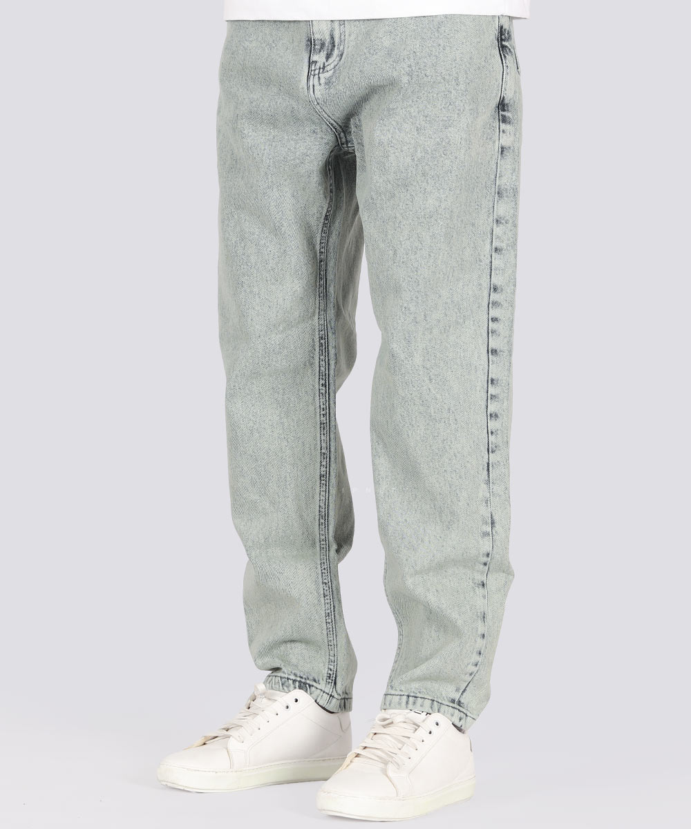 شلوار جین مام فیت مردانه سبز 2739