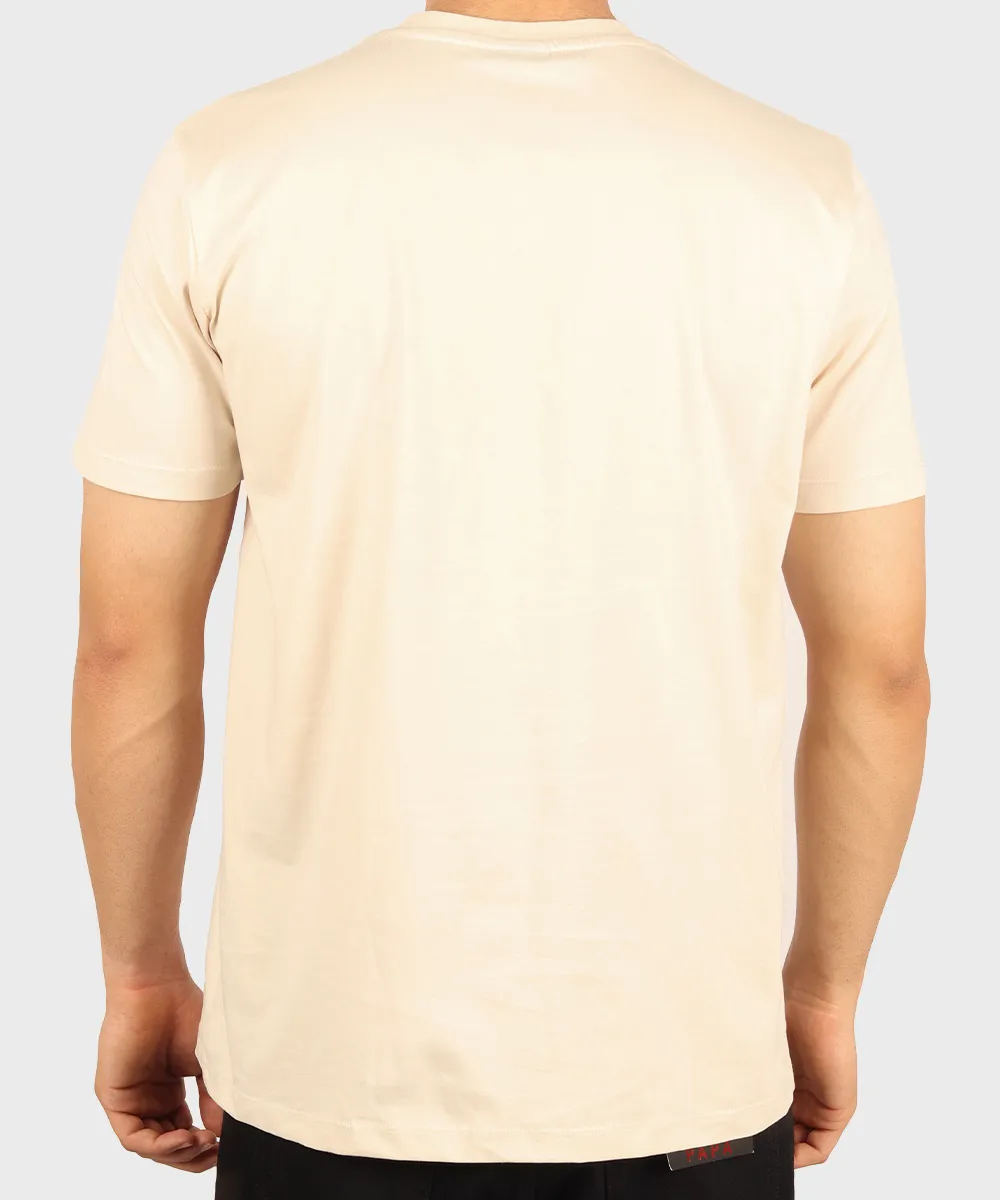 کرم روشن تیشرت بیسیک 9172  - تصویر 5