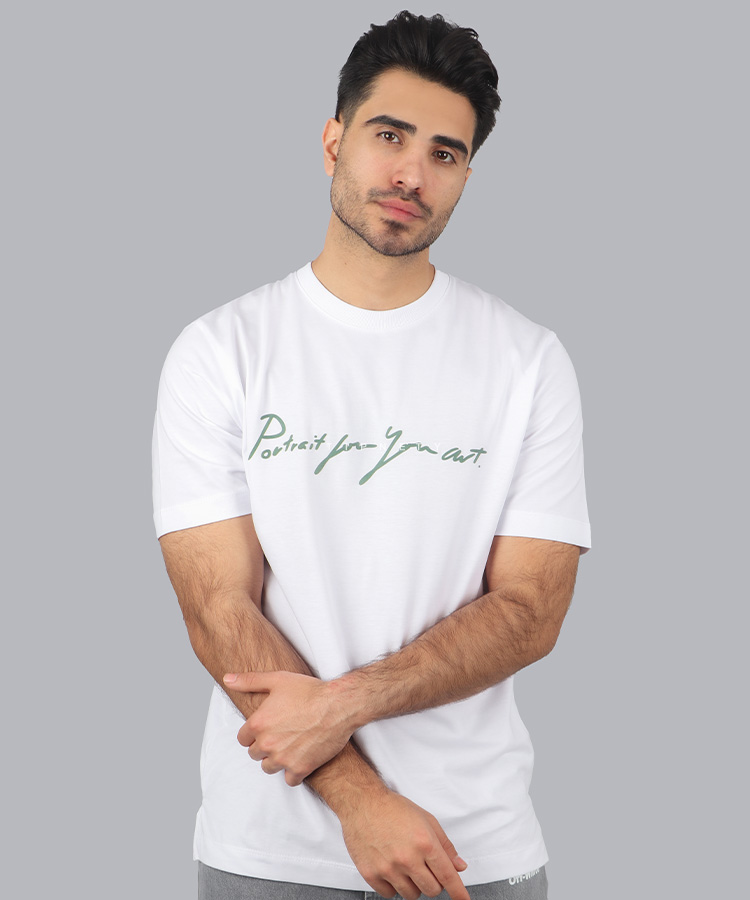 تیشرت طرح دار مردانه پورتریت 1302