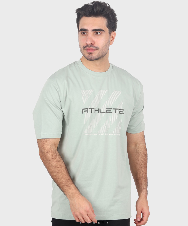                     سفید سبز آبی مشکی شتری تیشرت چاپی 1415  - تصویر 3