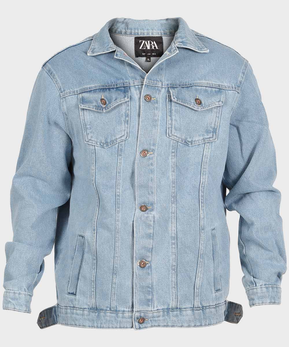 کت جین آبی یخی ساده 0201