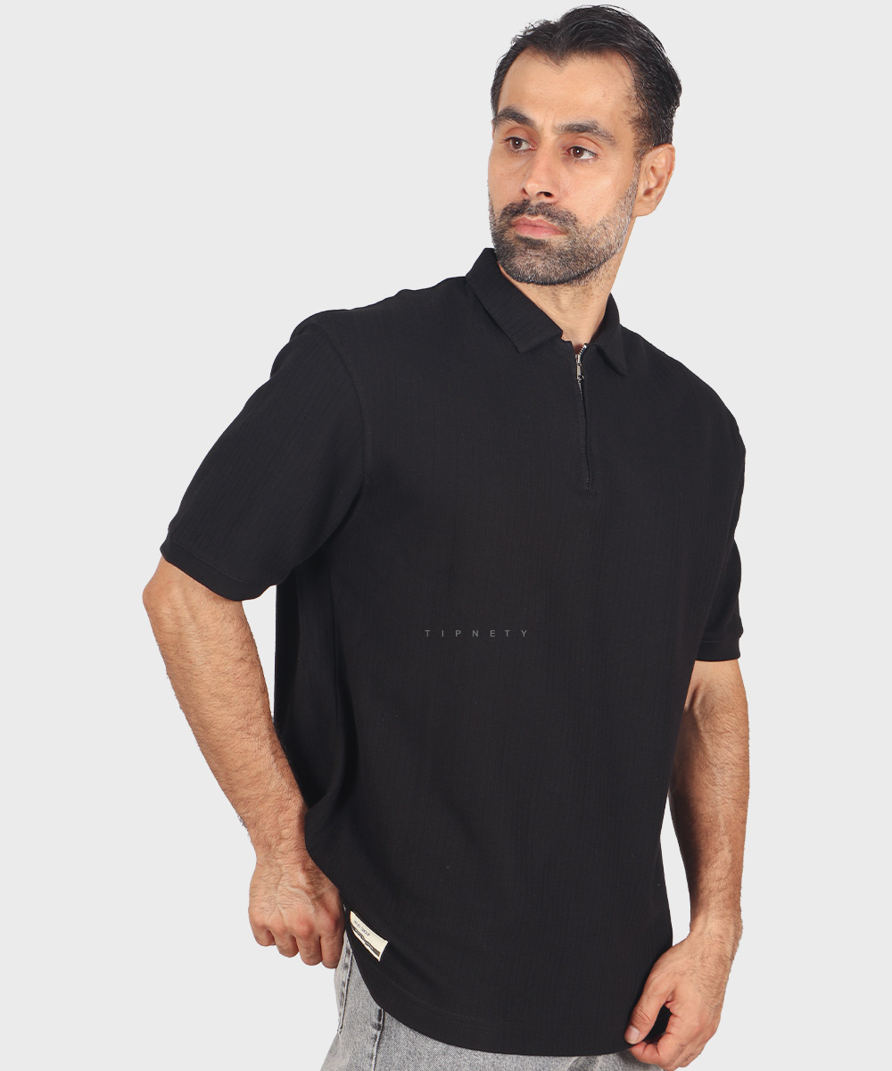             صدری مشکی کرم سورمه ای شیری تیشرت یقه دار 4208  - تصویر 6