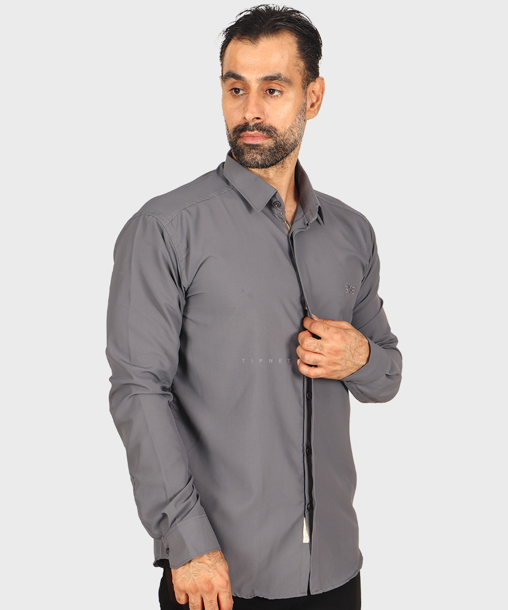               تیره             نوک مدادی یاسی آبی روشن شتری شیری کالباسی یاسی تیره خاکی سورمه ای مشکی لجنی کله غازی پیراهن آستین بلند فیت 1430  - تصویر 3