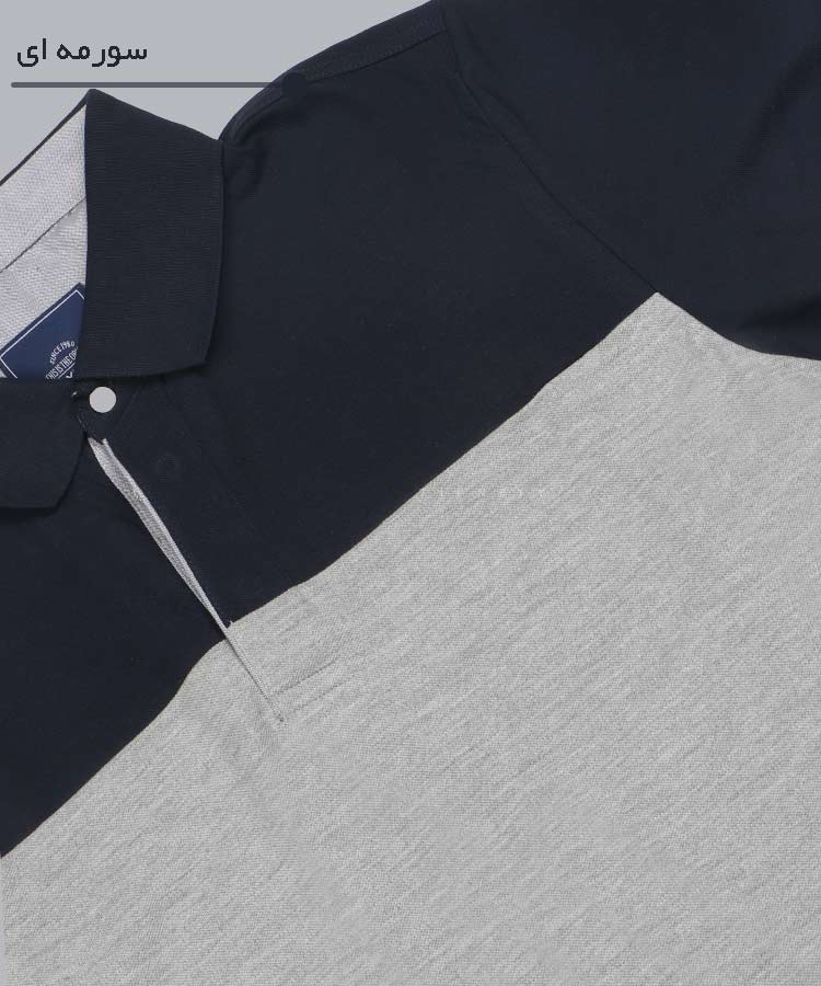 تیشرت یقه دار مردانه مدل دو رنگ 0313