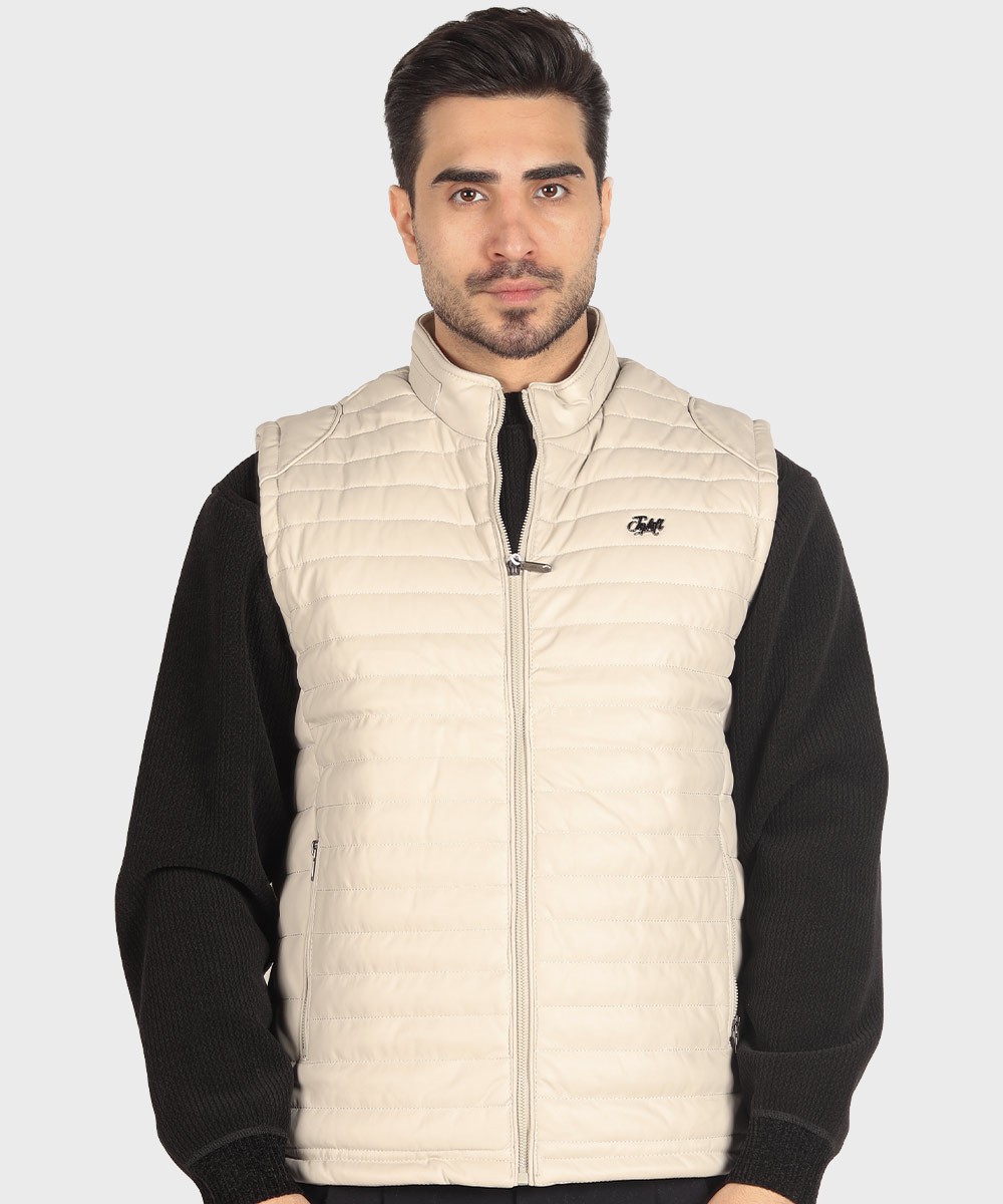 پافر مردانه چرمی و بدون کلاه 2549