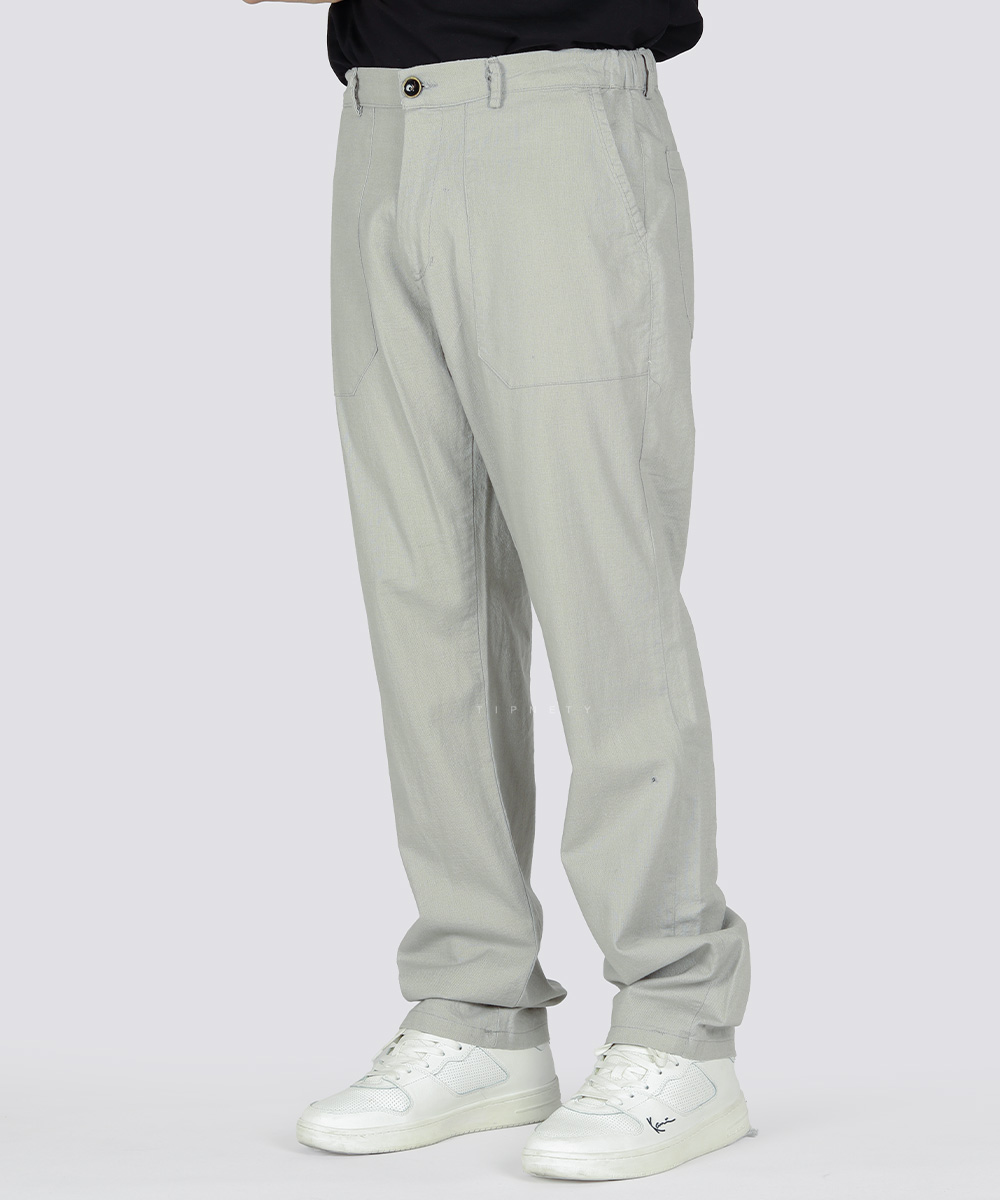                                           مشکی طوسی روشن شیری کرم صدری خاکی شلوار پارچه ای لینن 0260  - تصویر 5