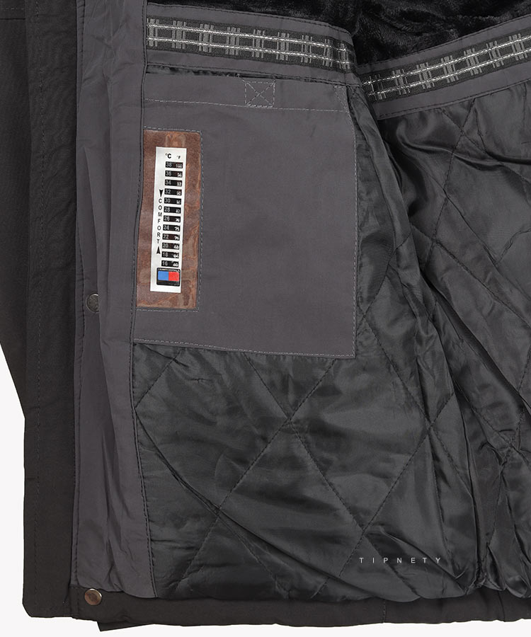                                 شتری مشکی سورمه ای زمستانه کاپشن 2138  - تصویر 11