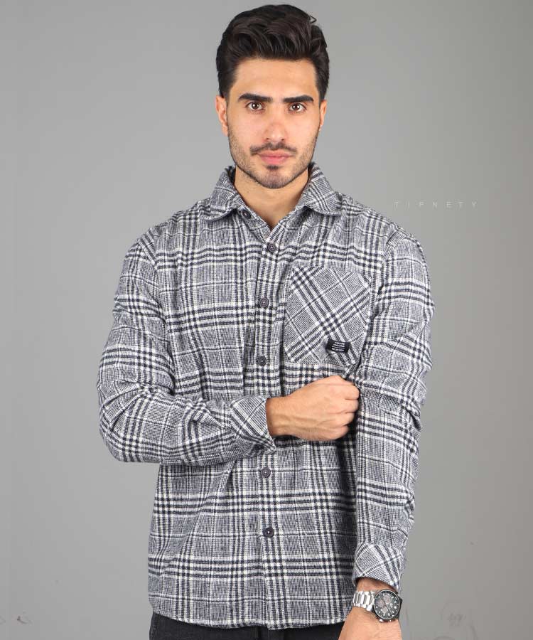                                                                       طوسی روشن طوسی تیره سبز سورمه ای پیراهن آستین بلند فیت 2466  - تصویر 4