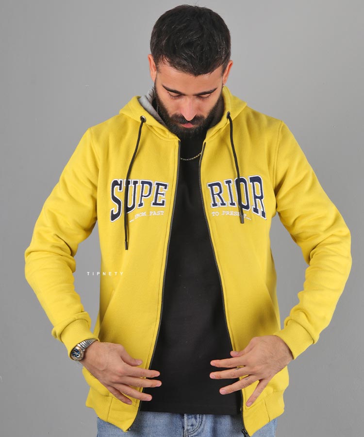                                                                                                                                                                                                                                                                                 شتری طوسی سورمه ای مشکی لجنی نارنجی پسته ای پاییزه سویشرت 5162  - تصویر 5