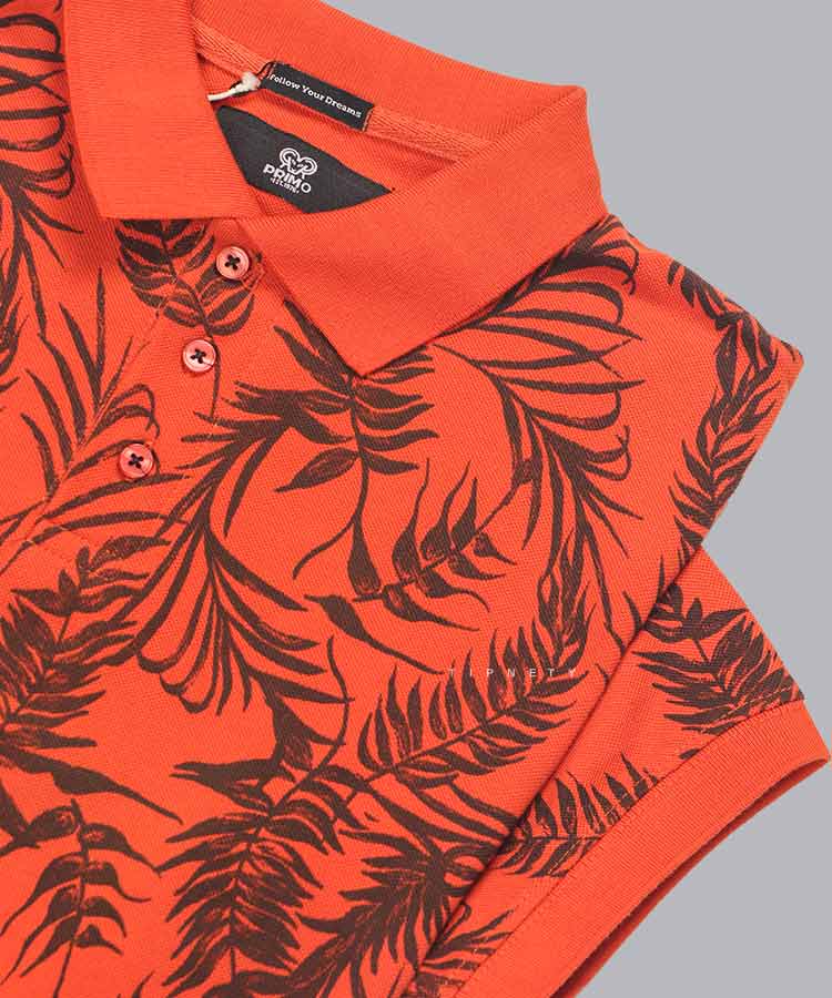 تیشرت یقه دار مردانه طرح دار 1434