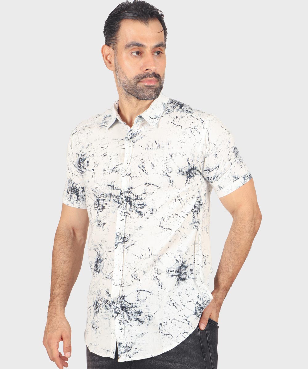 پیراهن مردانه آستین کوتاه طرحدار 0955