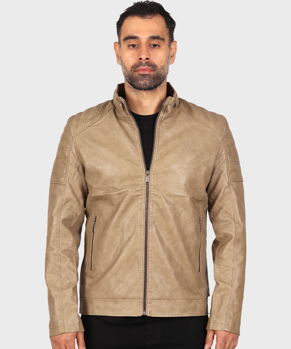                         عسلی خاکی مشکی زمستانه کت چرم 8822  - تصویر 4